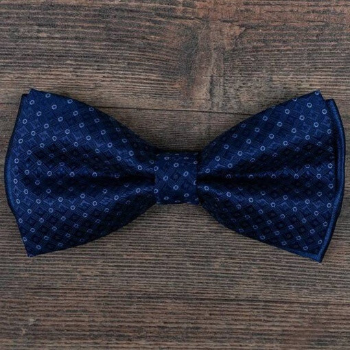 Кликните для увеличения изображения Прокат бабочки синего цвета в клетку для мужского костюма