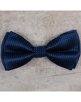 Аренда бабочки синего цвета с мелким узором для мужских костюмов, изображение 1