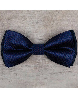 Аренда бабочки синего цвета с узорными элементами красного цвета, изображение 1