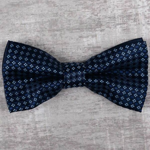 Кликните для увеличения изображения Прокат бабочки темно-синего цвета с цветочным узором для мужских костюмов