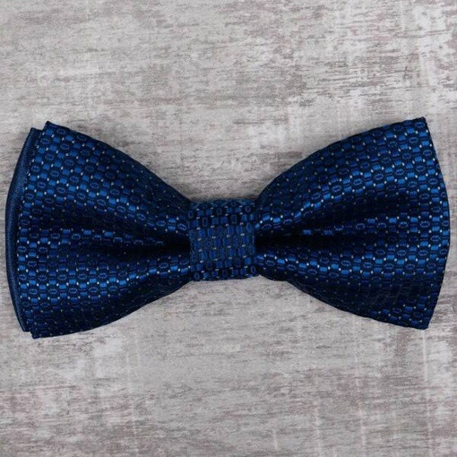 Кликните для увеличения изображения Прокат бабочки синего цвета с узором для мужских костюмов