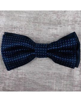 Прокат бабочки темно-синего цвета с узором для мужского костюма, изображение 1