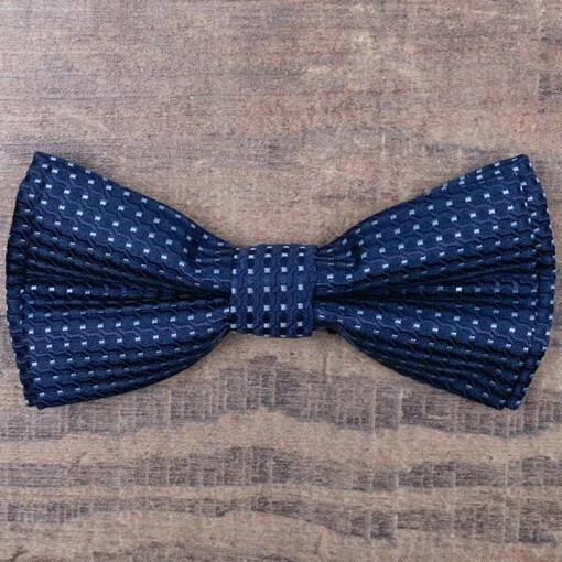 Кликните для увеличения изображения Арендовать бабочку синего цвета с голубы узором для мужского костюма