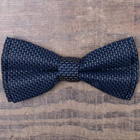 Темно-синяя бабочка в аренду с белым узором для мужских костюмов