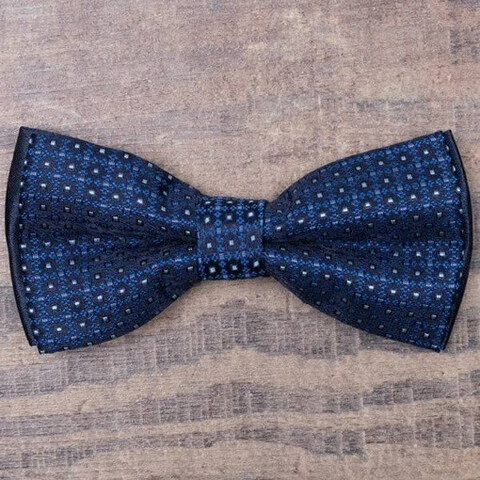 Прокат бабочки синего цвета с узорчатой клеткой для мужских костюмов