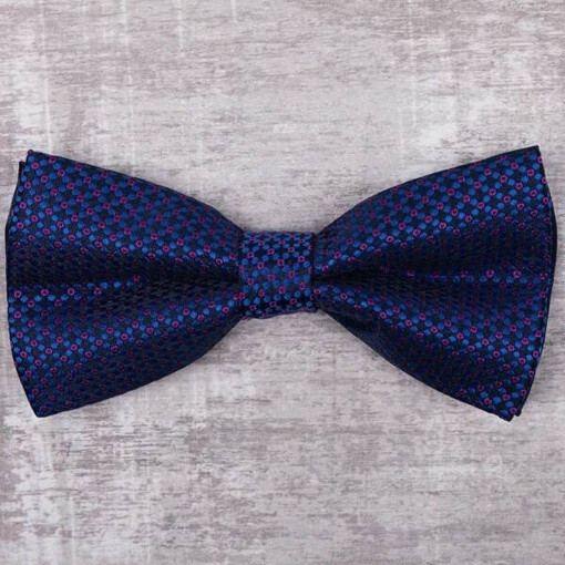 Кликните для увеличения изображения Арендовать бабочку синего цвета с бордовым узором для мужских костюмов