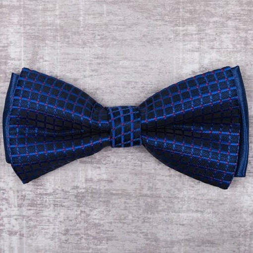 Кликните для увеличения изображения Аренда бабочки в синюю клетку для мужских костюмов