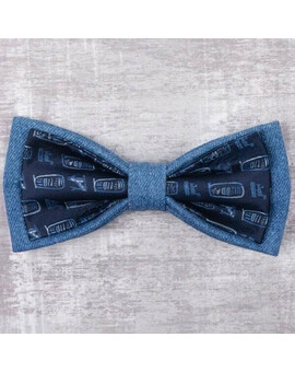 Аренда джинсовой бабочки с абстрактным узором для мужских костюмов, изображение 1