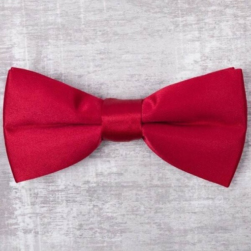 Кликните для увеличения изображения Прокат однотонной бабочки бордового цвета для мужских костюмов