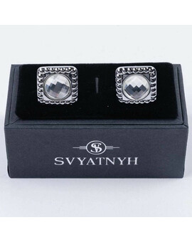 Аренда однотонных запонок с вставкой круглой формы для мужских костюмов, изображение 1