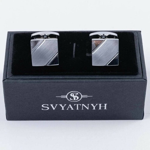 Кликните для увеличения изображения Аренда классических запонок квадратной формы для мужских костюмов