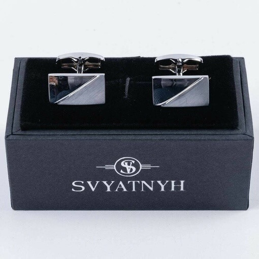 Кликните для увеличения изображения Аренда прямоугольных классических запонок для мужских костюмов