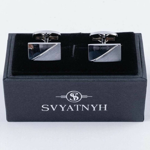 Аренда прямоугольных классических запонок для мужских костюмов