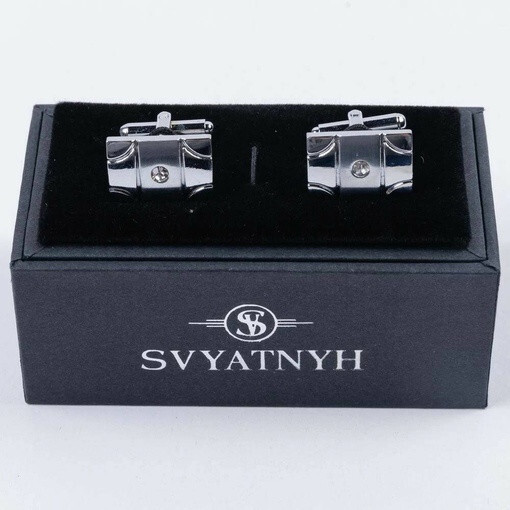 Кликните для увеличения изображения Аренда классических запонок с украшением для мужского костюма