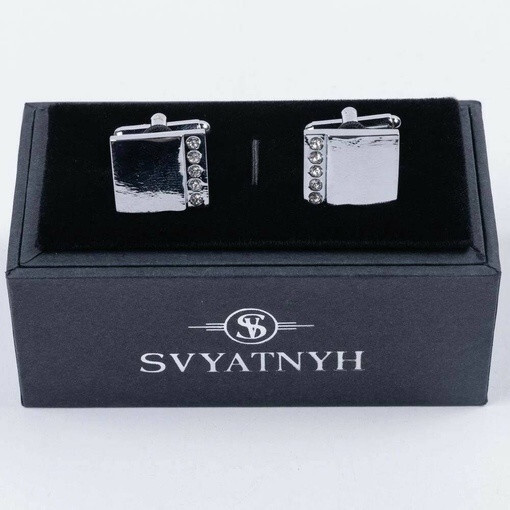 Кликните для увеличения изображения Аренда классических запонок с украшением для мужских костюмов