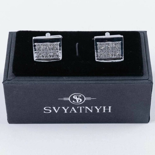 Кликните для увеличения изображения Запонки напрокат с узором для мужских костюмов