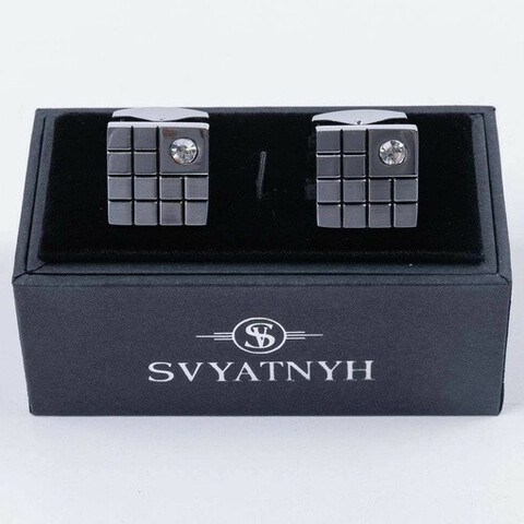 Запонки в аренду с украшением для мужского костюма