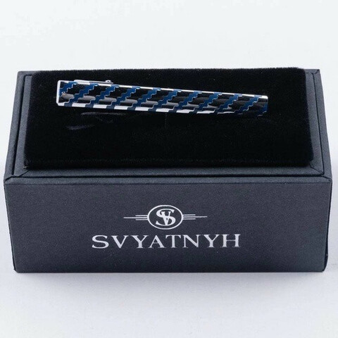 Аренда зажима с гравировкой синего цвета для мужских костюмов