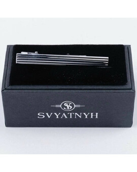 Арендовать классически зажим с линейной гравировкой для мужских костюмов, изображение 1