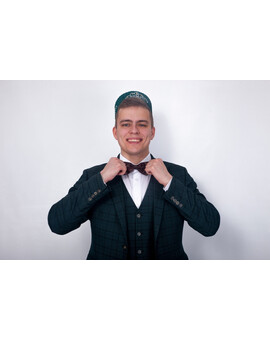 Мужской клетчатый костюм зелёного цвета в аренду, изображение 4